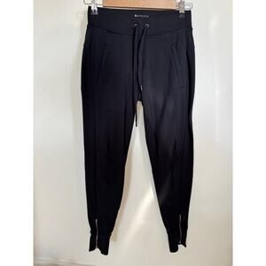 Athleta Women's Joggers Zip Ankle Black Size‎ XXS Workout Pant Athleisure